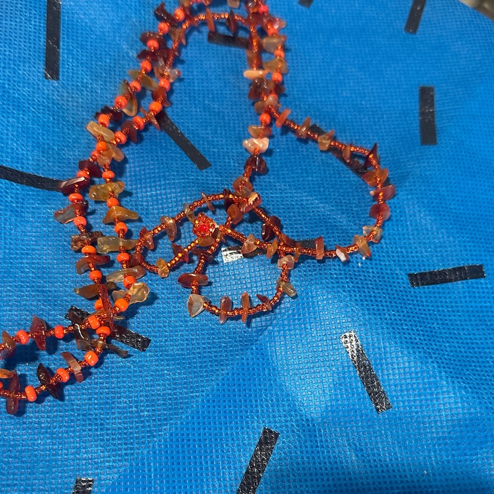 Genuine Chip Carnelian necklace